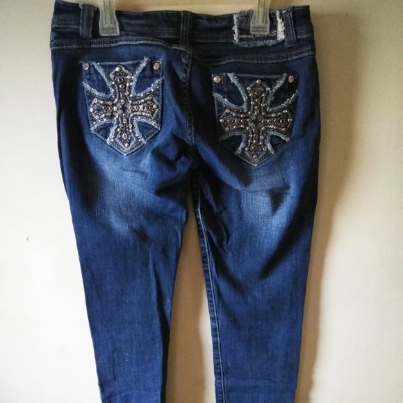 ✨2 for 25✨ Way Jeans Skinny with Cross Pockets - Picture 2 of 5